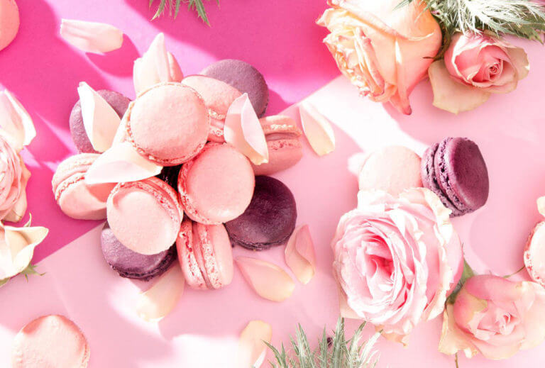 Bunte Macarons der Pâtisserie Ludwig
